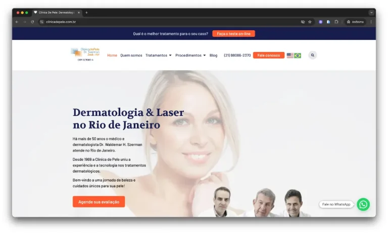 Site para clínicas e médicos