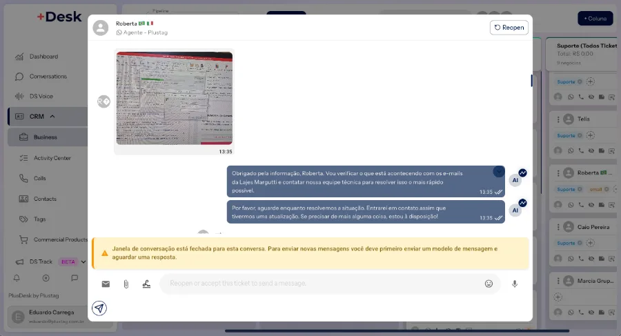 Plustag lança PlusDesk: atendimento inteligente por WhatsApp com IA e CRM integrado