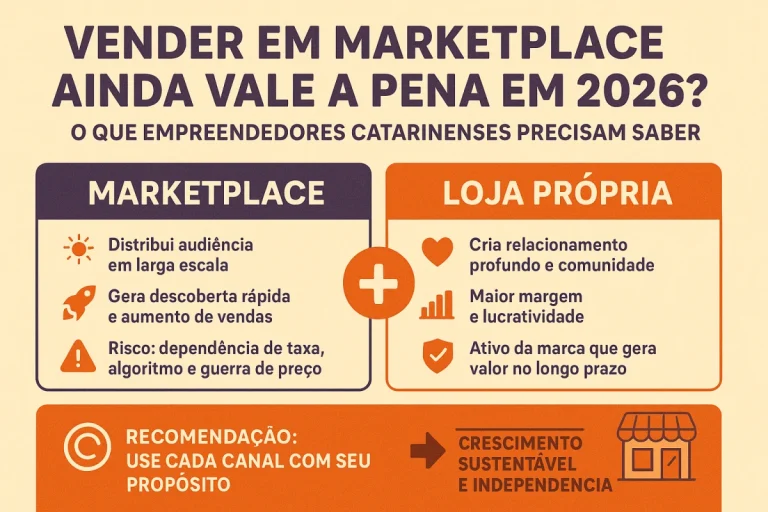 Vender em marketplace ainda vale a pena em 2026? O que catarinenses empreendedores precisam saber