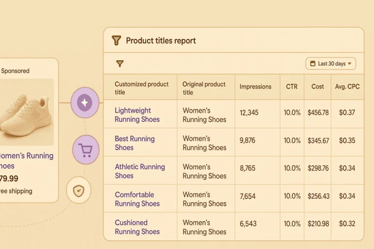 Google Ads agora mostra quando a IA reescreve os títulos dos seus produtos no Shopping