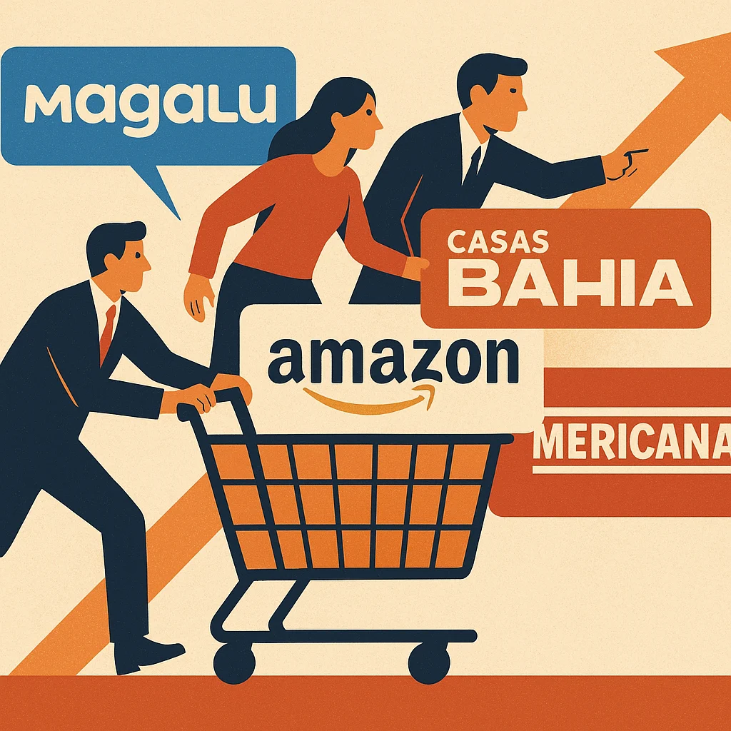 Magalu, Casas Bahia, Amazon e Americanas na disputa