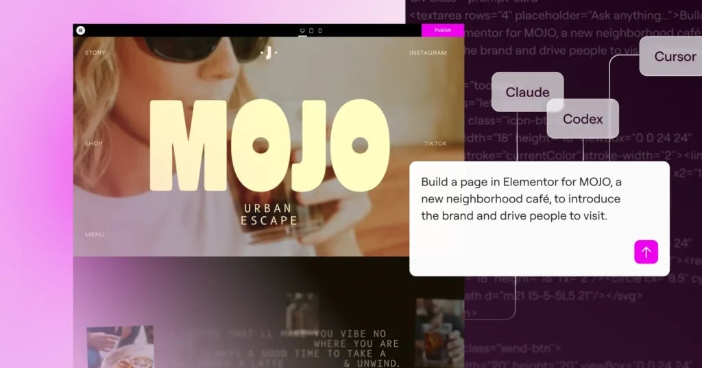 A agência Webgate testou a conexão do Elementor MCP usando Codex e…