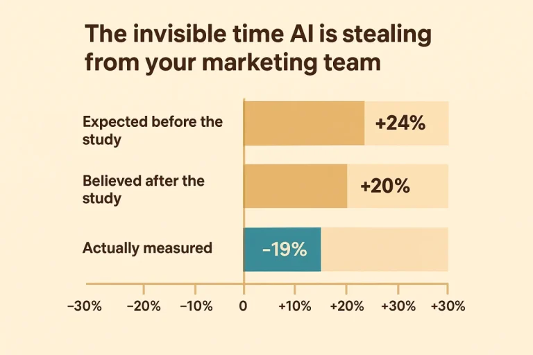 O tempo invisível que a IA está roubando da sua equipe de marketing