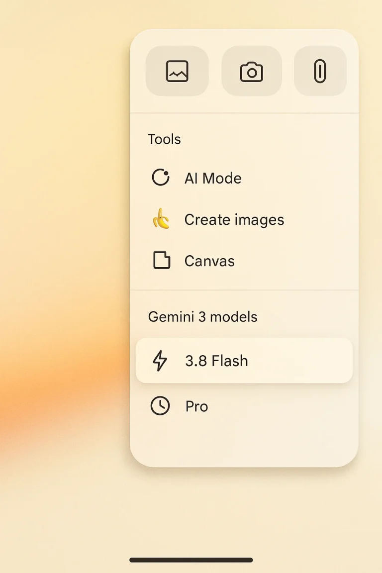 Google já testa Gemini 3.8 Flash no AI Mode da Busca