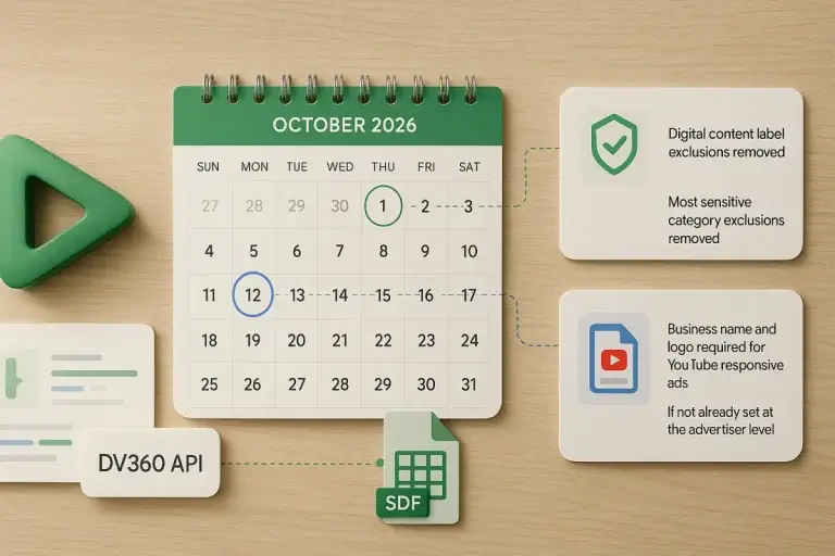 Google anuncia mudanças de outubro na API do Display & Video 360