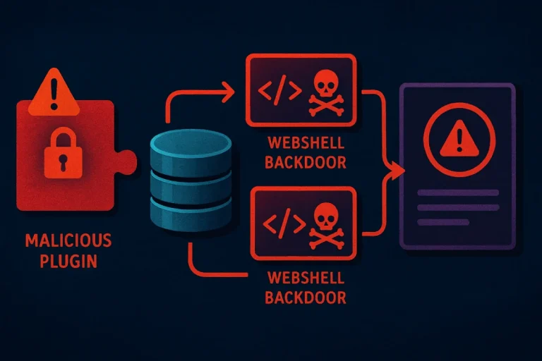 Plugin falso no WordPress instala dois web shells via injeção no banco de dados