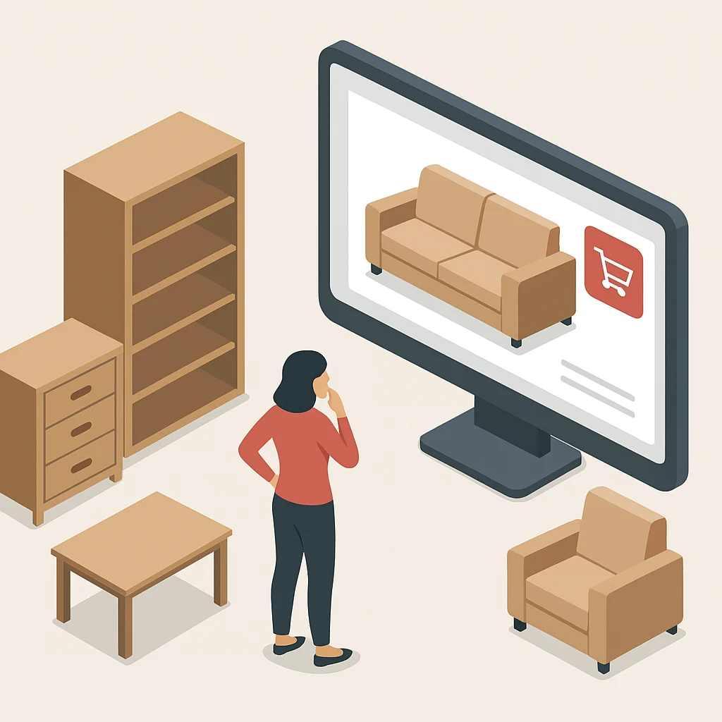Como apresentar móveis que o cliente não pode testar