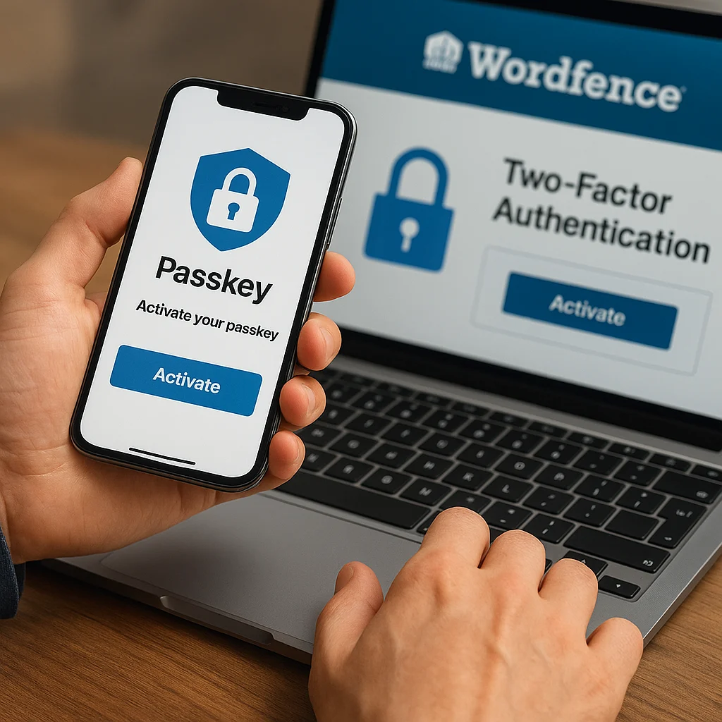 Como ativar os passkeys no Wordfence