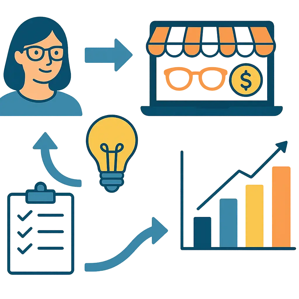 Como planejar uma loja de óculos online