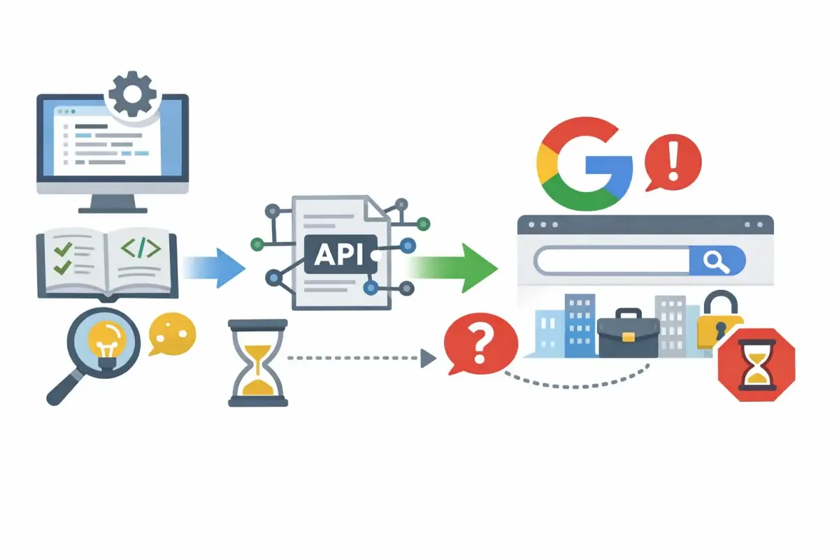 O que a documentação do Indexing API informa