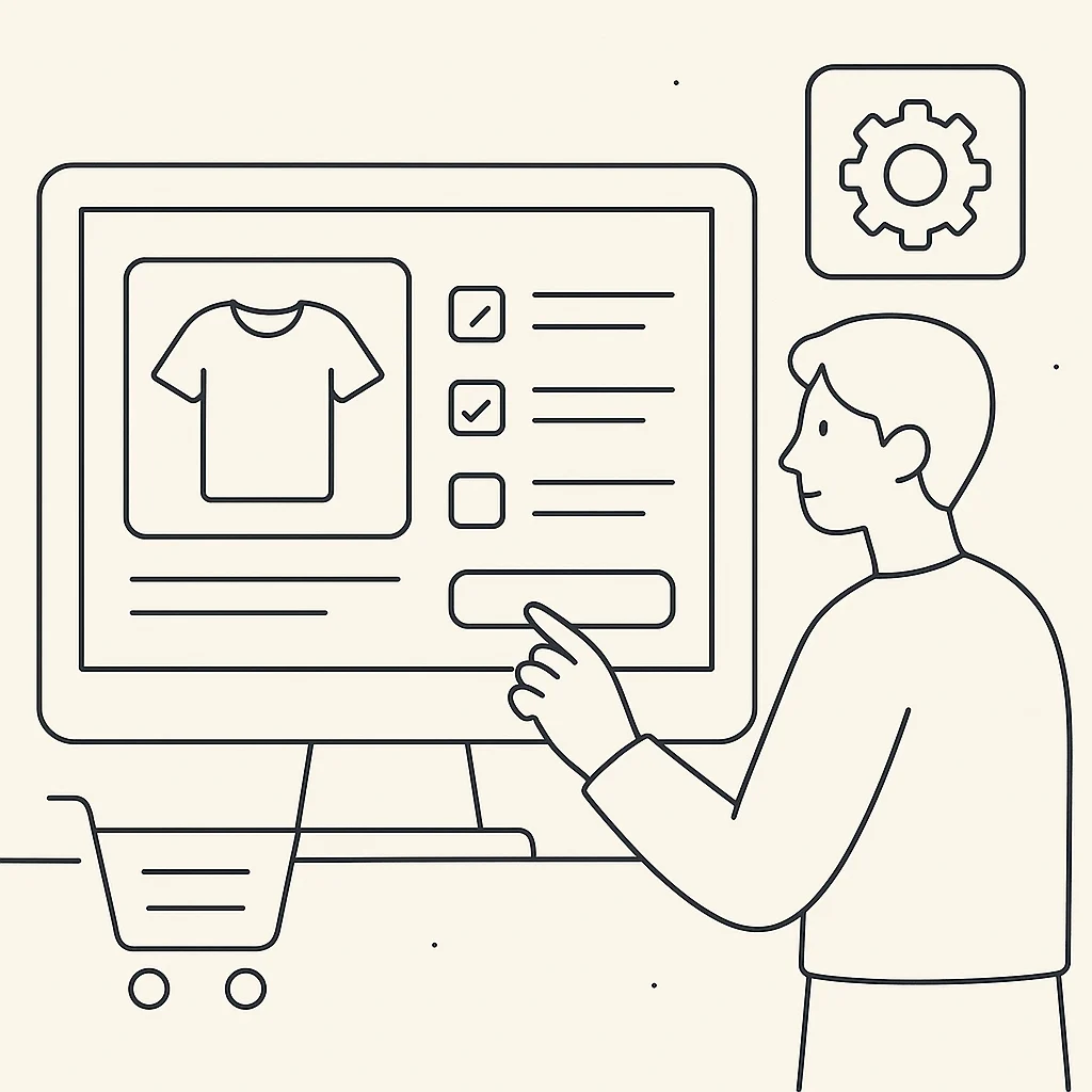 Recursos da Shopify para configurar produtos