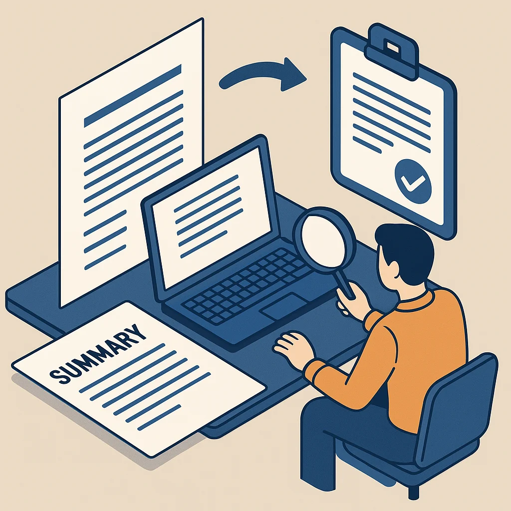3. Conferência para evitar perdas no resumo