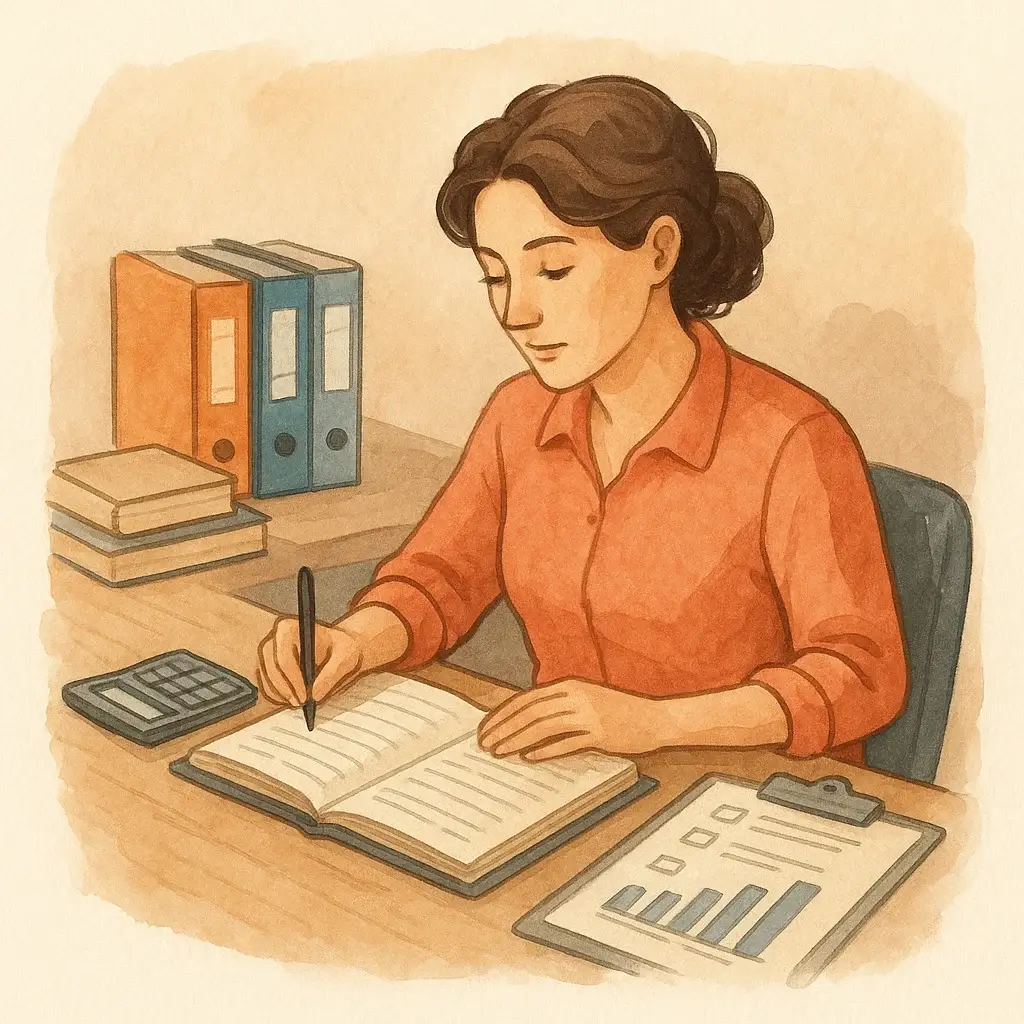 Organização dos registros e das contas