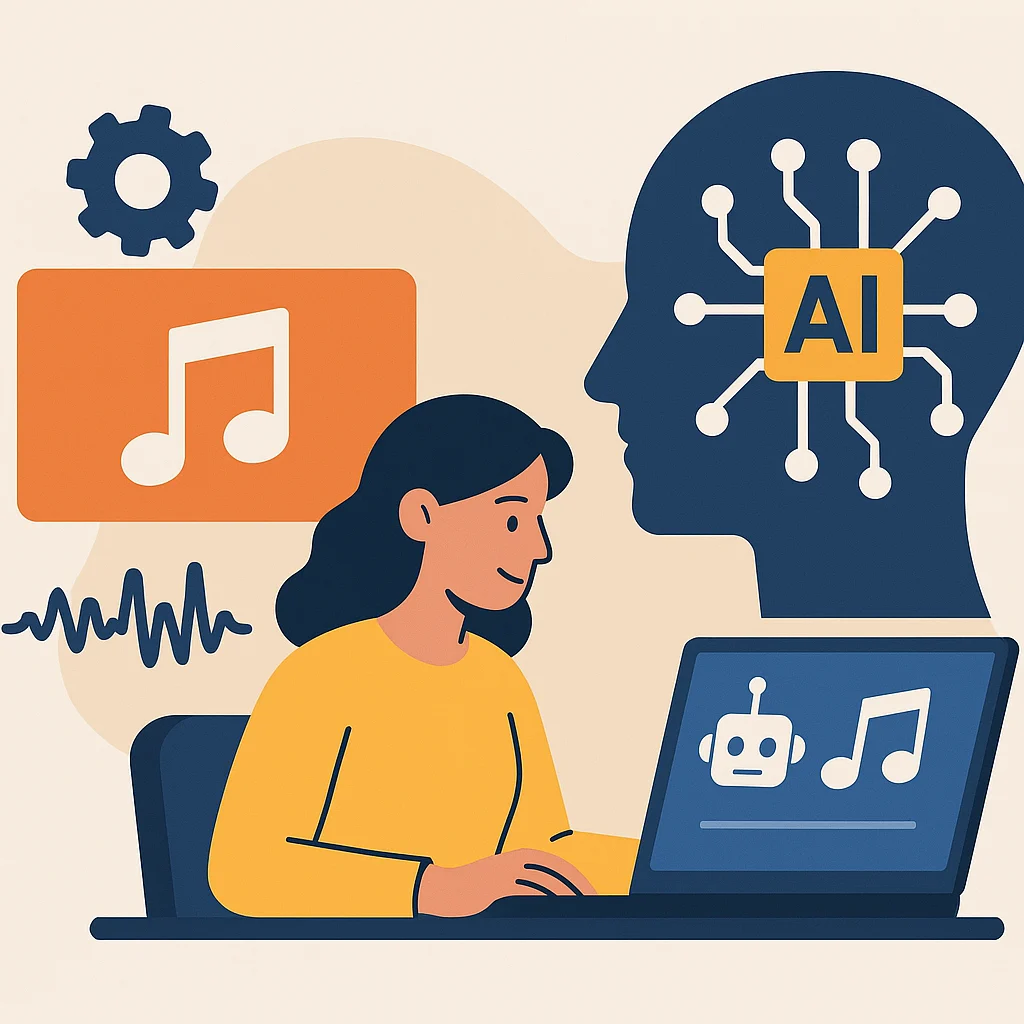 Como funciona a música com IA