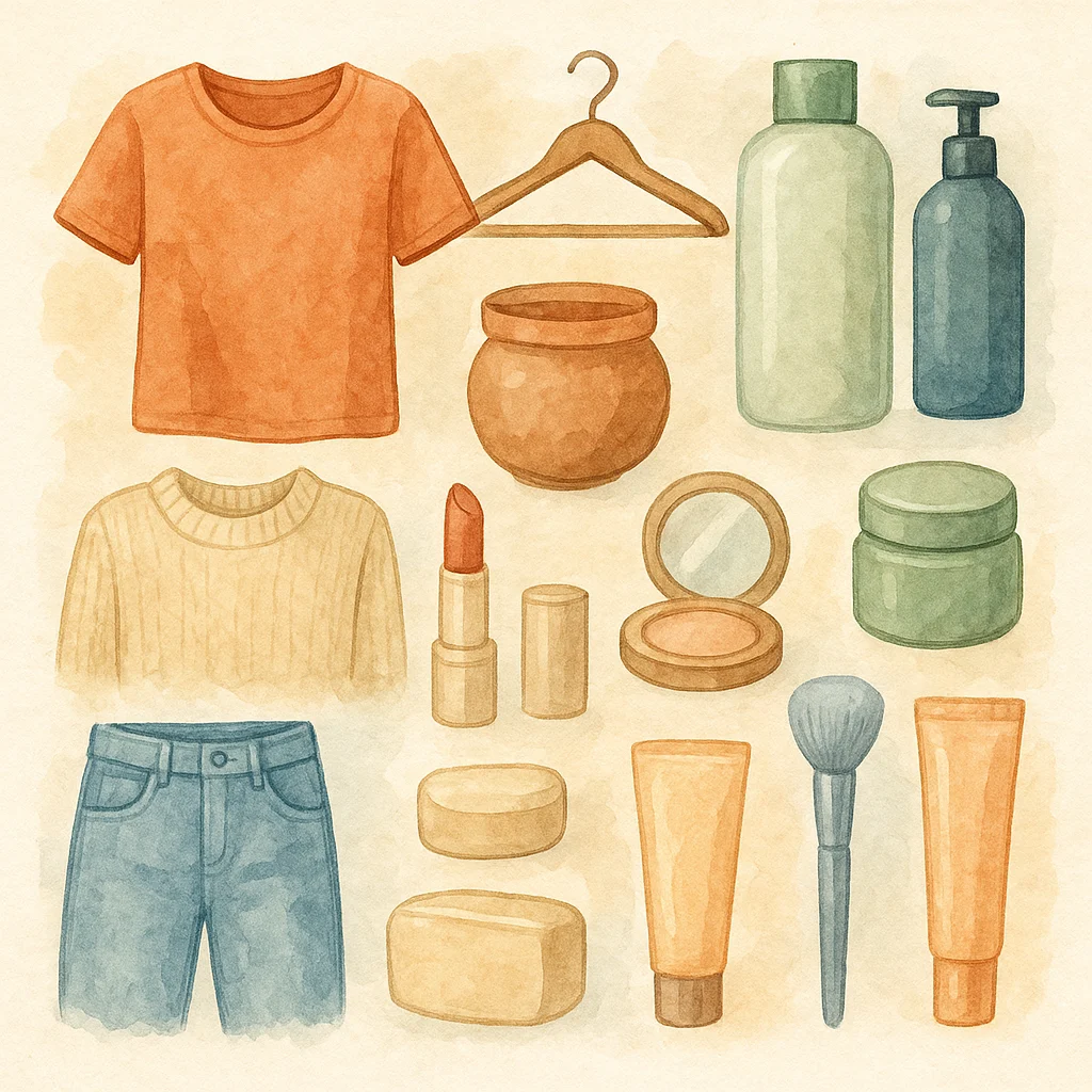 Roupas, beleza e cuidados pessoais