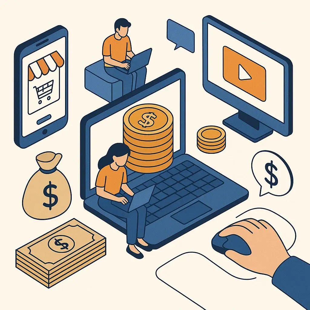 Ganhar dinheiro online com diferentes modelos