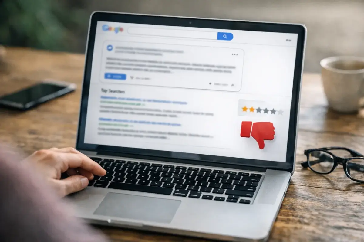 Menos sessões e pior avaliação do buscador
