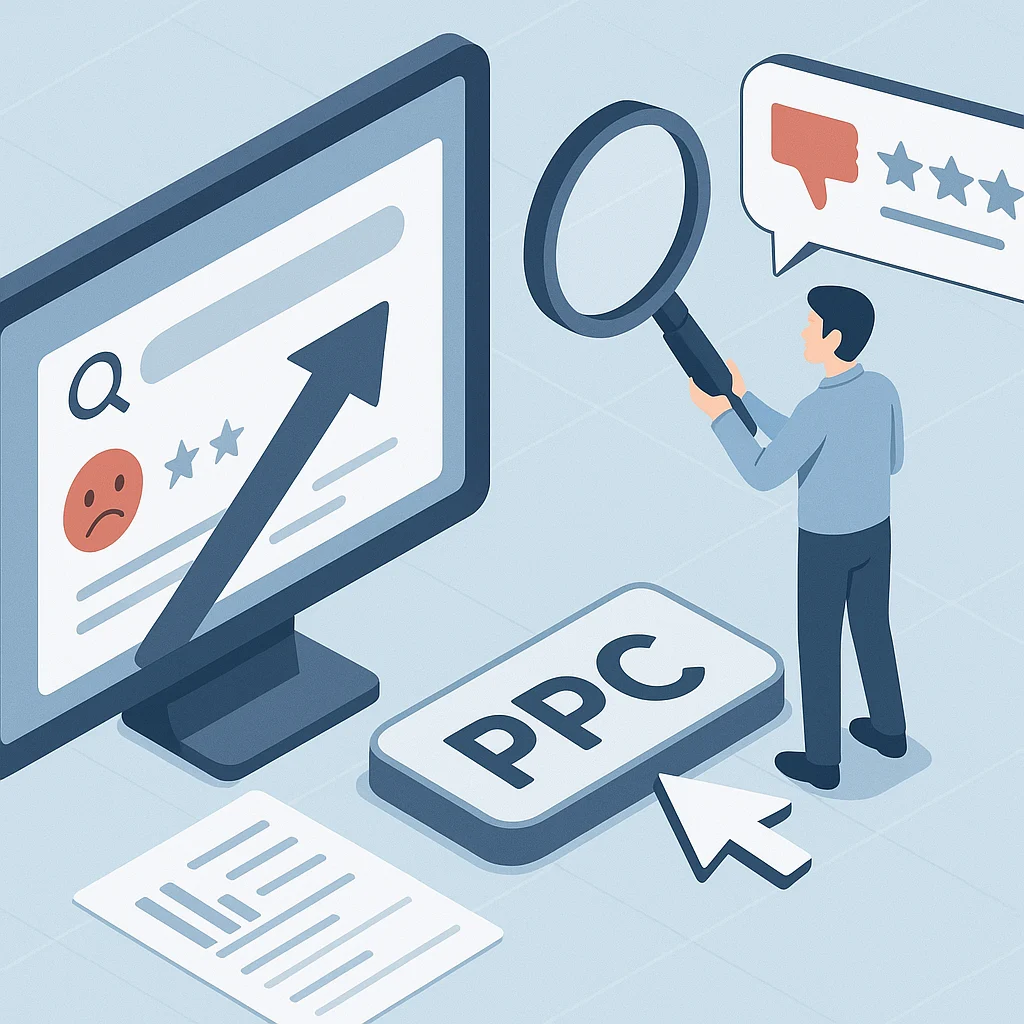Use a pesquisa de avaliações para criar testes de PPC