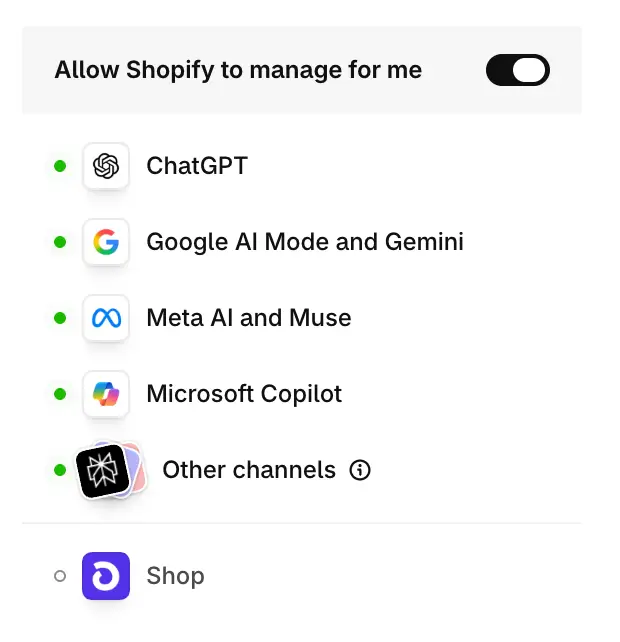 Além do Meta, existe uma linha chamada "Other channels" (outros canais) no…
