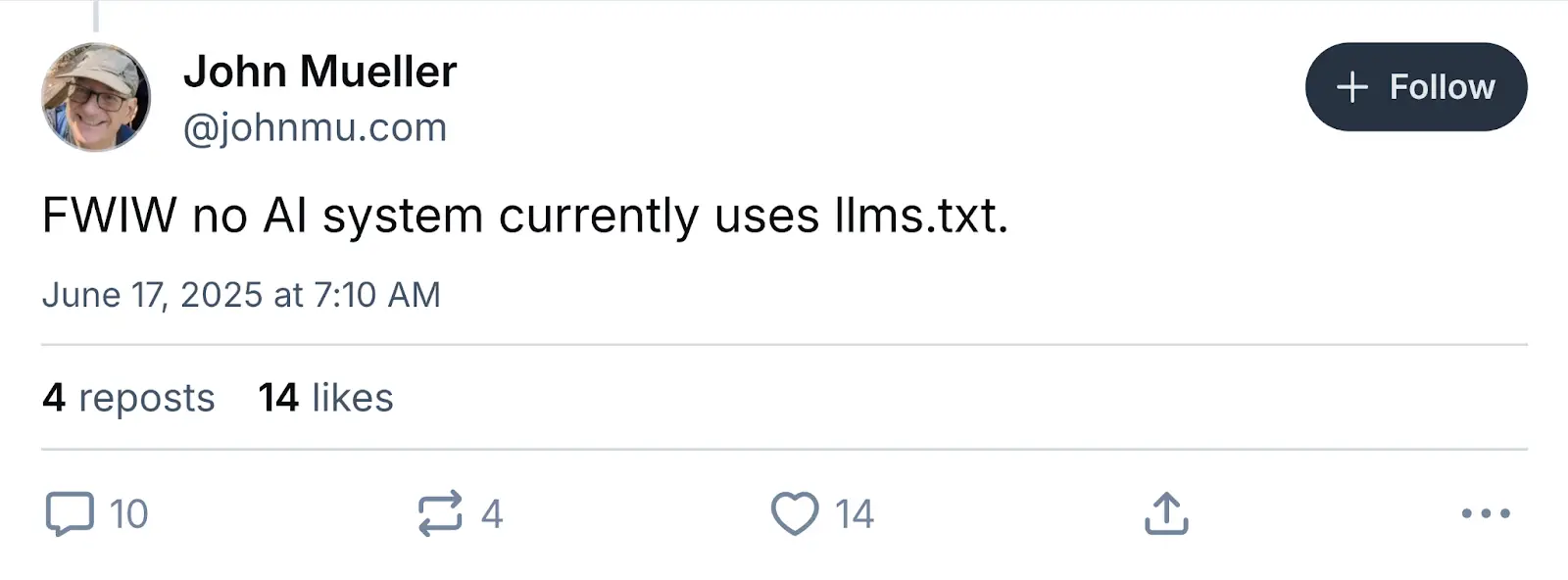 A maioria dos arquivos llms.txt segue o mesmo padrão básico: um H1…